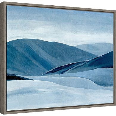 Amanti Art Indigo Range II Mountain Framed Canvas Wall Art