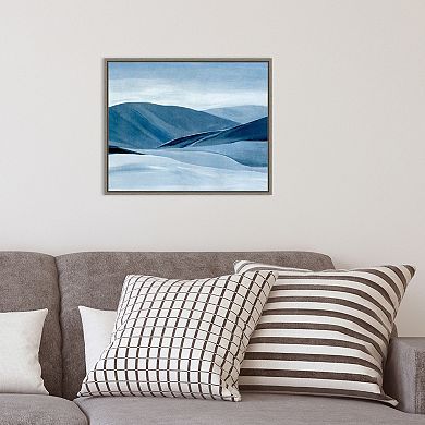 Amanti Art Indigo Range II Mountain Framed Canvas Wall Art