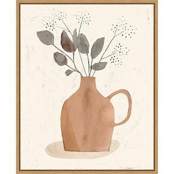 Amanti Art La Planta II Floral Vase Framed Canvas Wall Art