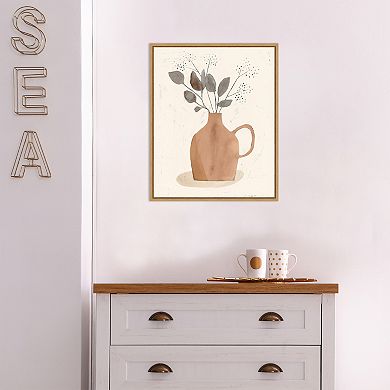 Amanti Art La Planta II Floral Vase Framed Canvas Wall Art