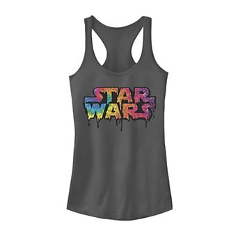 Juniors' Star Wars Tie-Dye Drip Logo Tank Top