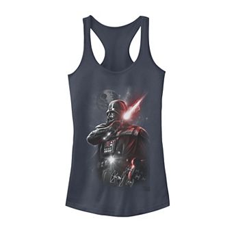 Juniors' Star Wars Darth Vader Lightsaber Portrait Graphic Tank Top
