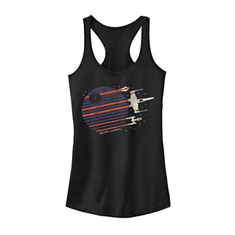 Juniors' Star Wars Death Star Flyby Graphic Tank Top