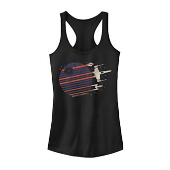 Juniors' Star Wars Death Star Flyby Graphic Tank Top