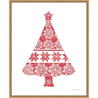 Amanti Art Nordic Holiday Christmas Tree Framed Canvas Wall Art