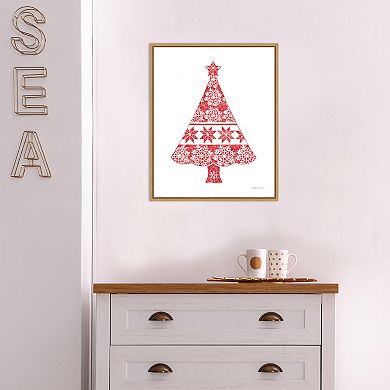 Amanti Art Nordic Holiday Christmas Tree Framed Canvas Wall Art