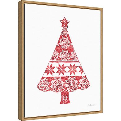 Amanti Art Nordic Holiday Christmas Tree Framed Canvas Wall Art