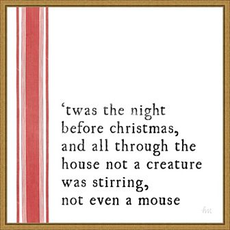 Amanti Art Simple Christmas I Framed Canvas Wall Art