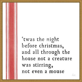 Amanti Art Simple Christmas I Framed Canvas Wall Art