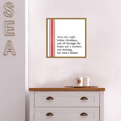 Amanti Art Simple Christmas I Framed Canvas Wall Art