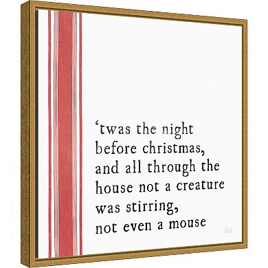 Amanti Art Simple Christmas I Framed Canvas Wall Art