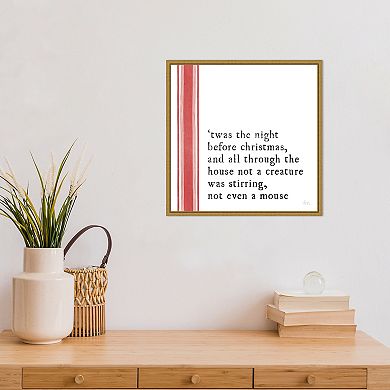 Amanti Art Simple Christmas I Framed Canvas Wall Art