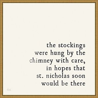 Amanti Art Simple Christmas II Cream Framed Canvas Wall Art