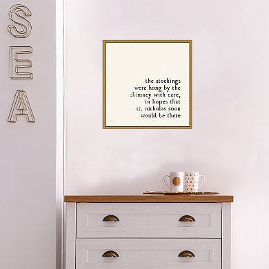 Amanti Art Simple Christmas II Cream Framed Canvas Wall Art