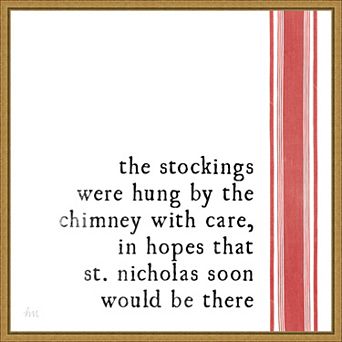 Amanti Art Simple Christmas II Framed Canvas Wall Art