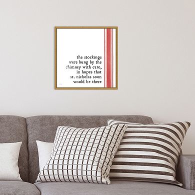 Amanti Art Simple Christmas II Framed Canvas Wall Art
