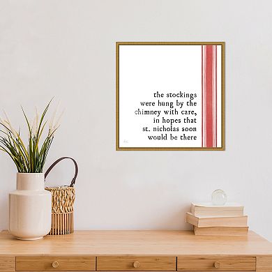 Amanti Art Simple Christmas II Framed Canvas Wall Art