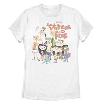 Disney's Phineas And Ferb Juniors' The Group Logo Graphic Tee