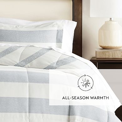 Home Collection Distressed Stripe Reversible Comforter