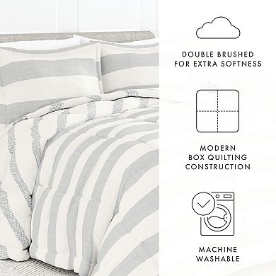 Home Collection Distressed Stripe Reversible Comforter