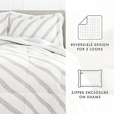 Home Collection Distressed Stripe Reversible Comforter