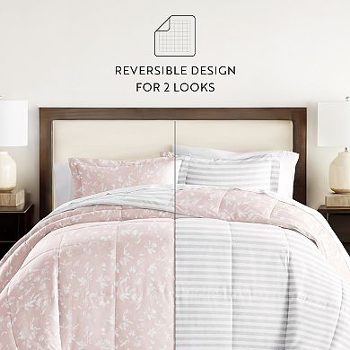 Home Collection Pressed Flowers Reversible Comforter Set