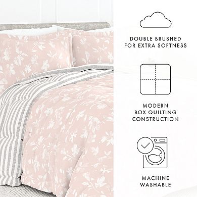 Home Collection Pressed Flowers Reversible Comforter Set