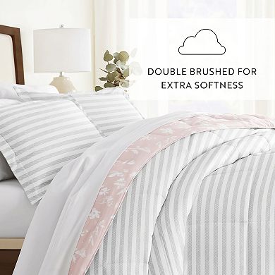 Home Collection Pressed Flowers Reversible Comforter Set