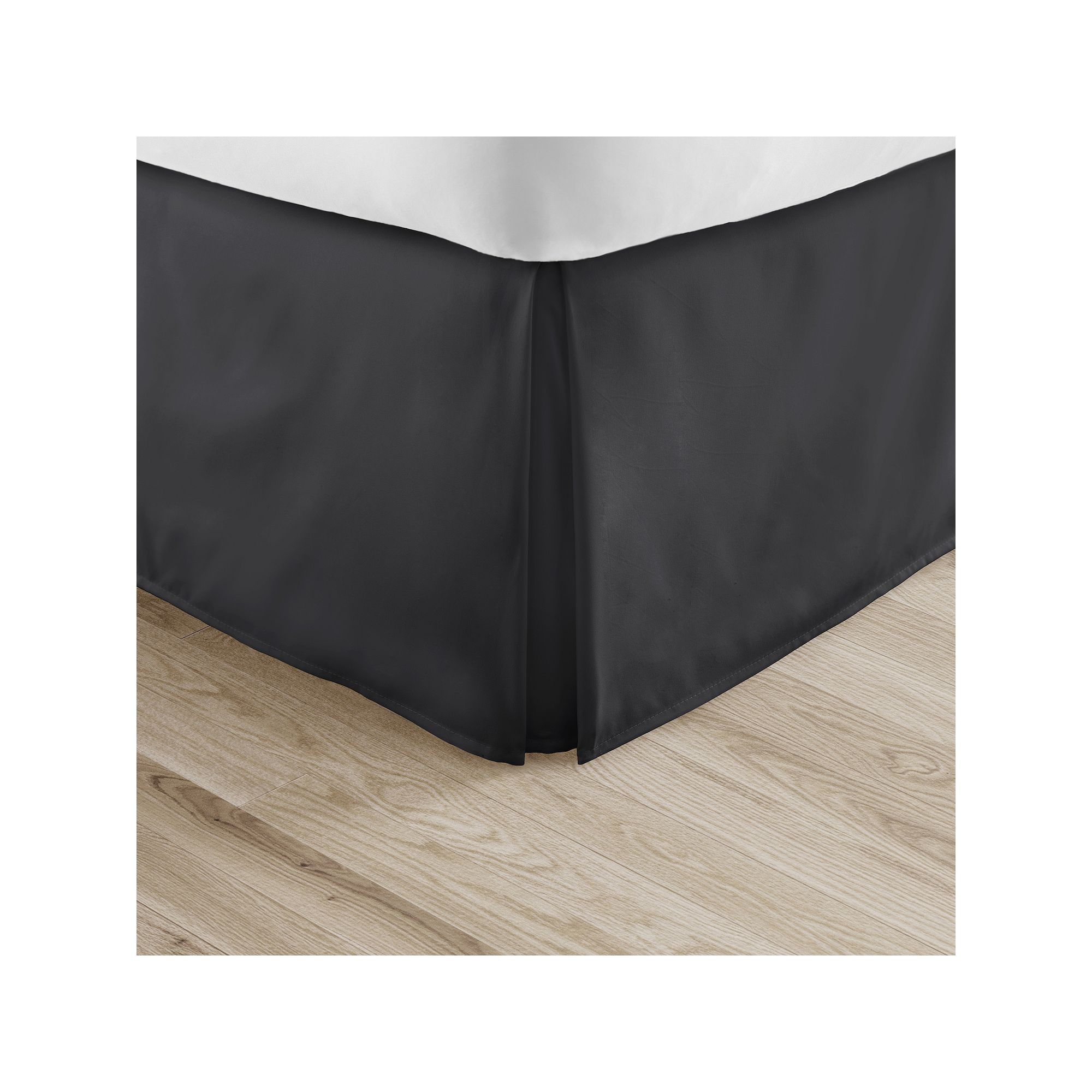 Home Collection Premium Pleated Bed Skirt, Size: Queen, Black