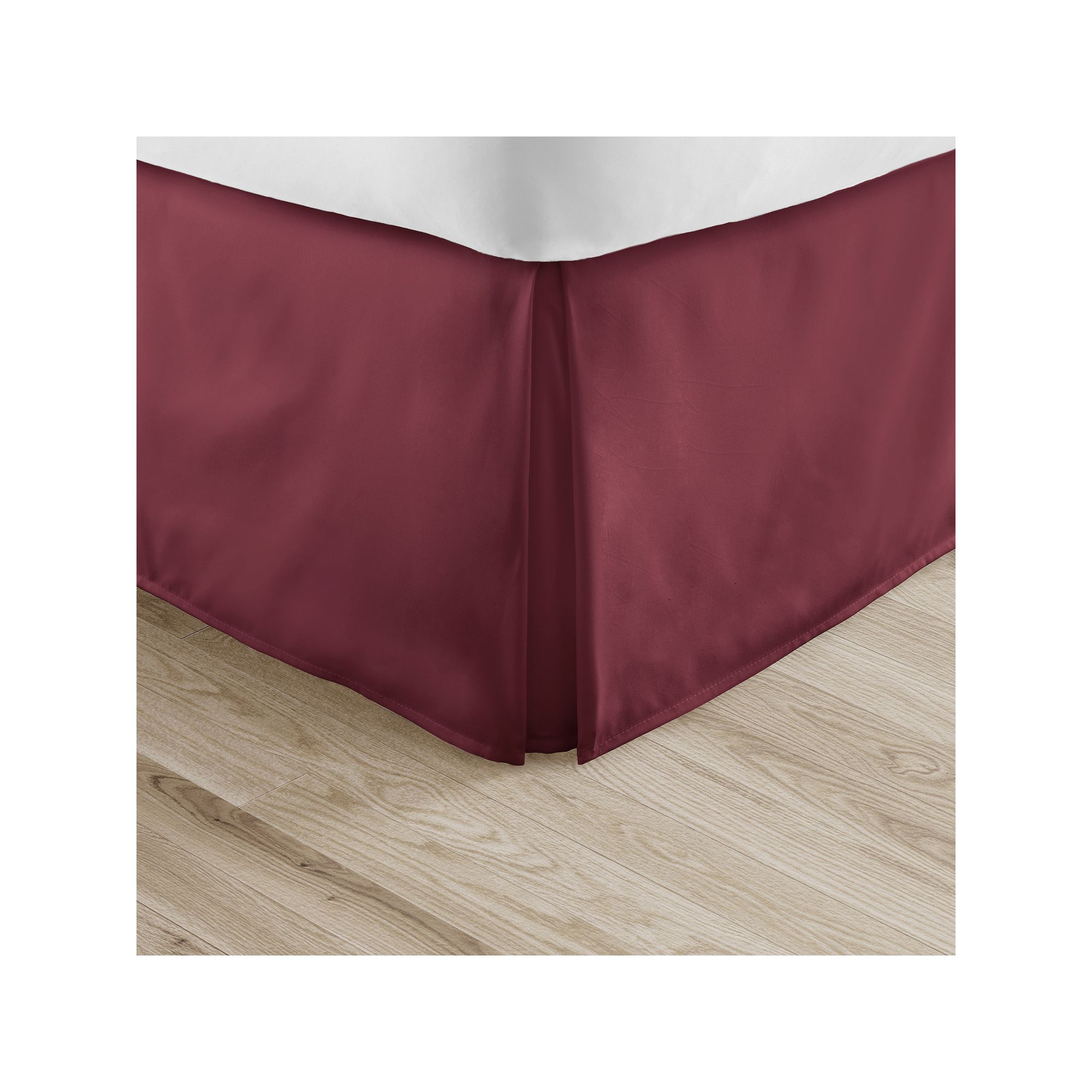 Home Collection Premium Pleated Bed Skirt, Size: Full, Red
