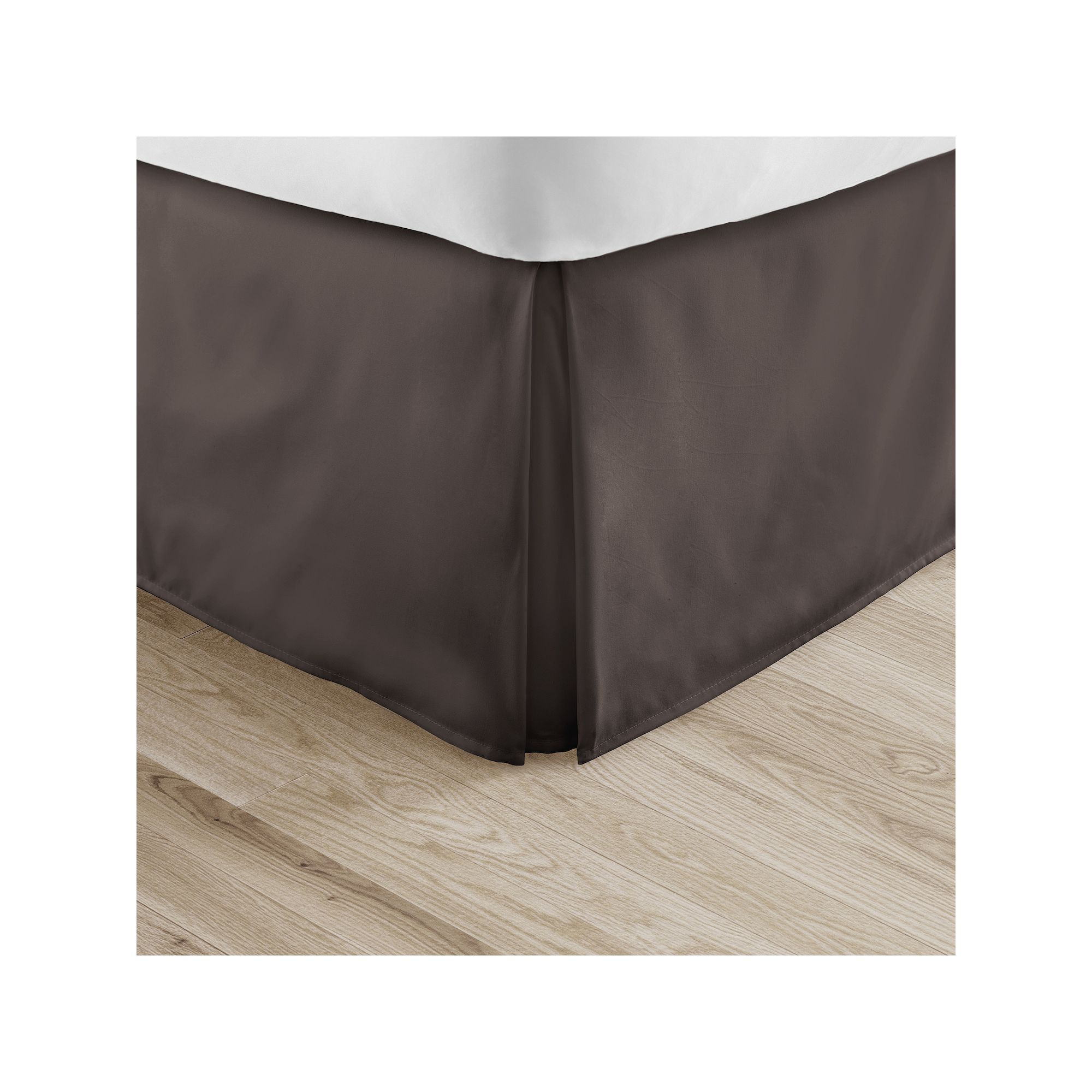 Home Collection Premium Pleated Bed Skirt, Size: Full, Brown