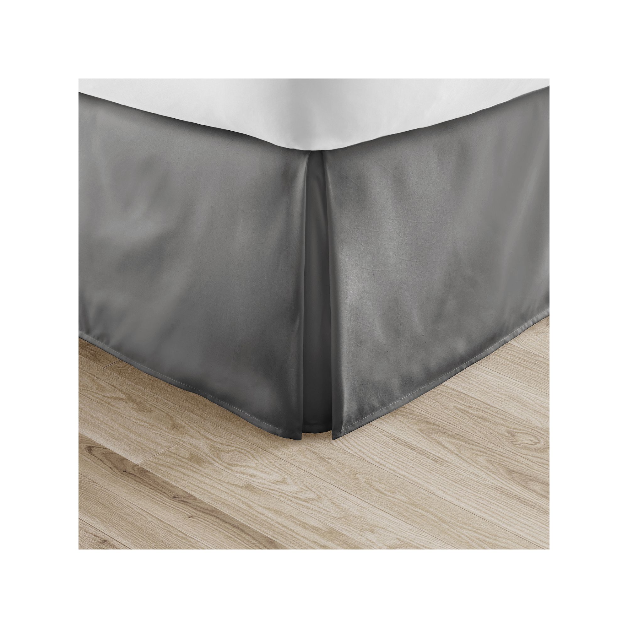 Home Collection Premium Pleated Bed Skirt, Size: Twin XL, Gray
