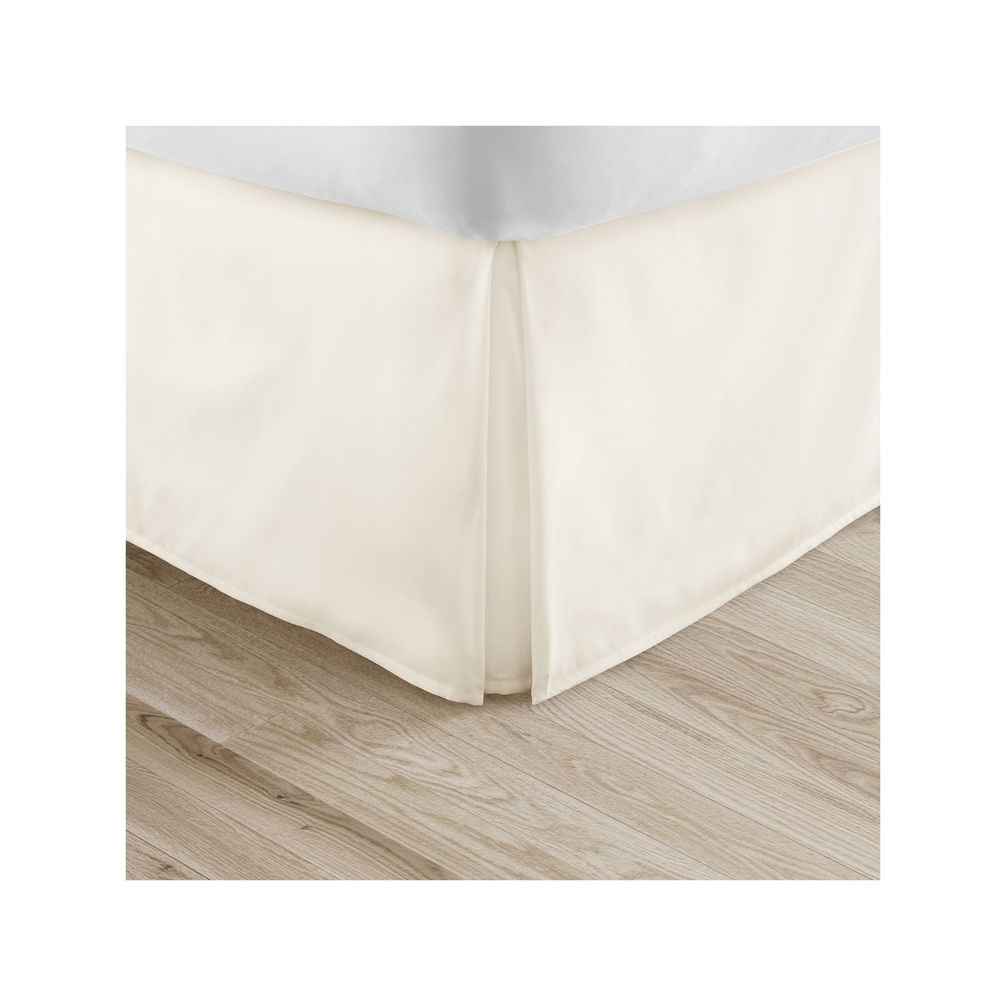 Home Collection Premium Pleated Bed Skirt, Size: Full, Ivory