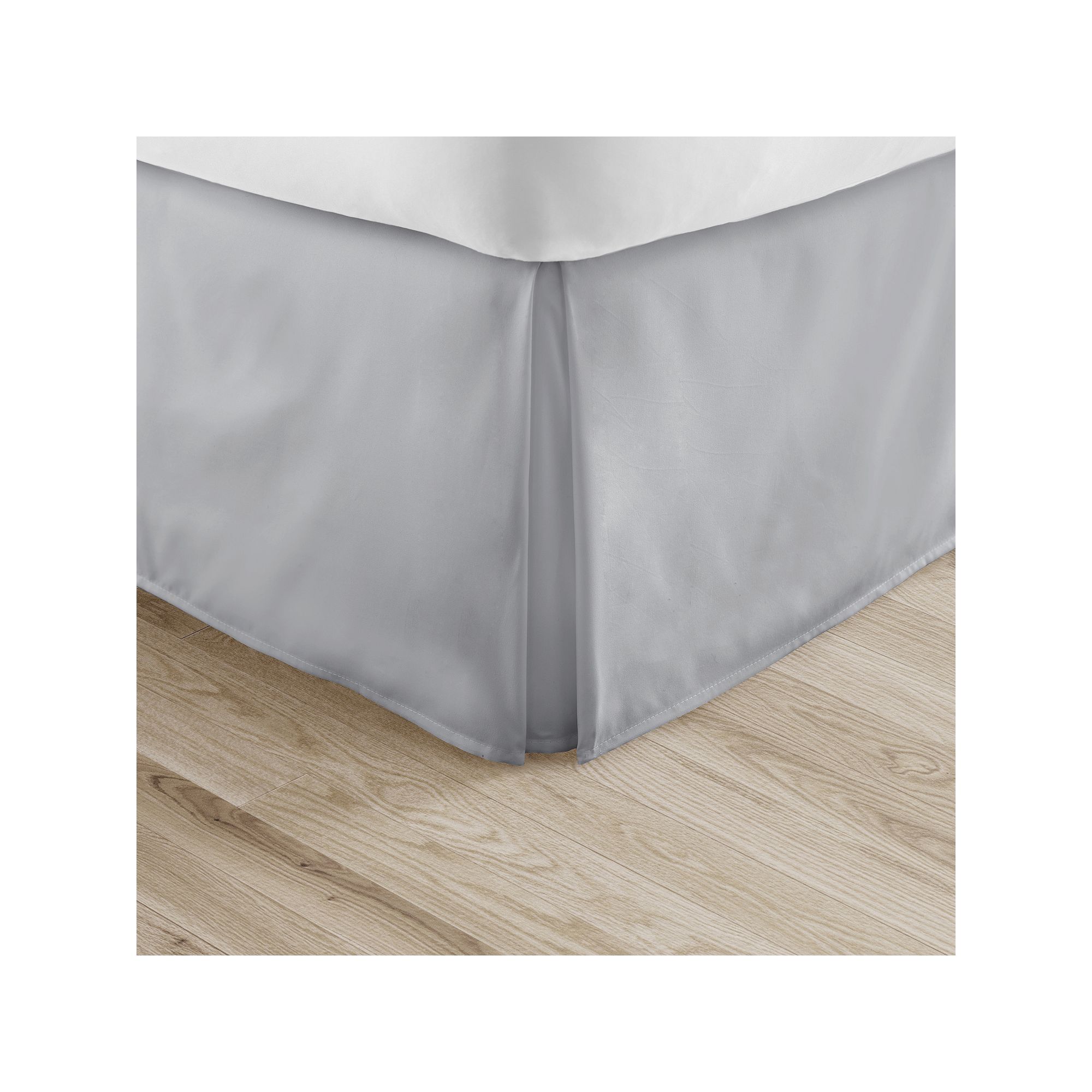 Home Collection Premium Pleated Bed Skirt, Size: Twin XL, Light Gray