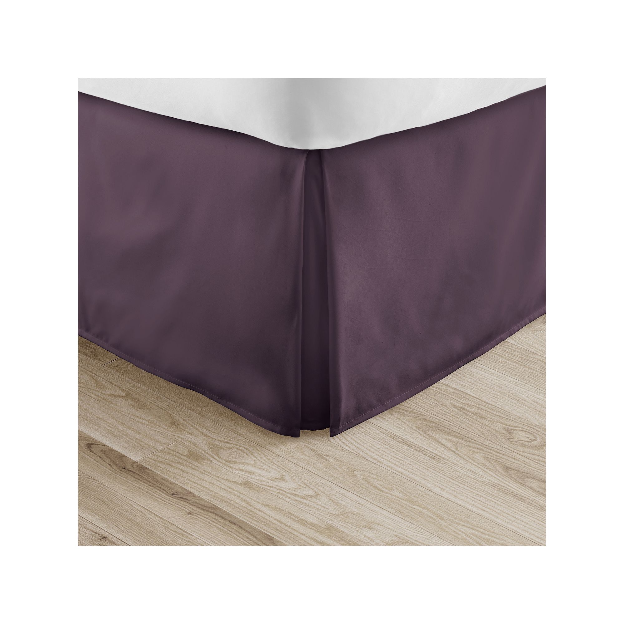 Home Collection Premium Pleated Bed Skirt, Size: Full, Purple