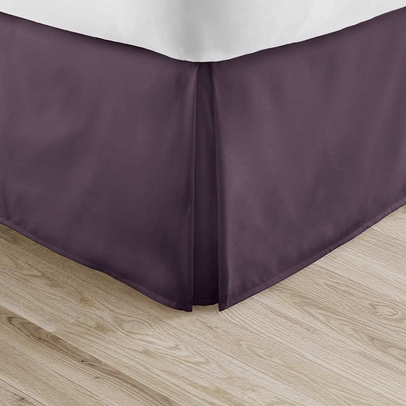 Home Collection Premium Pleated Dust Ruffle Bed Skirt, Purple, Full