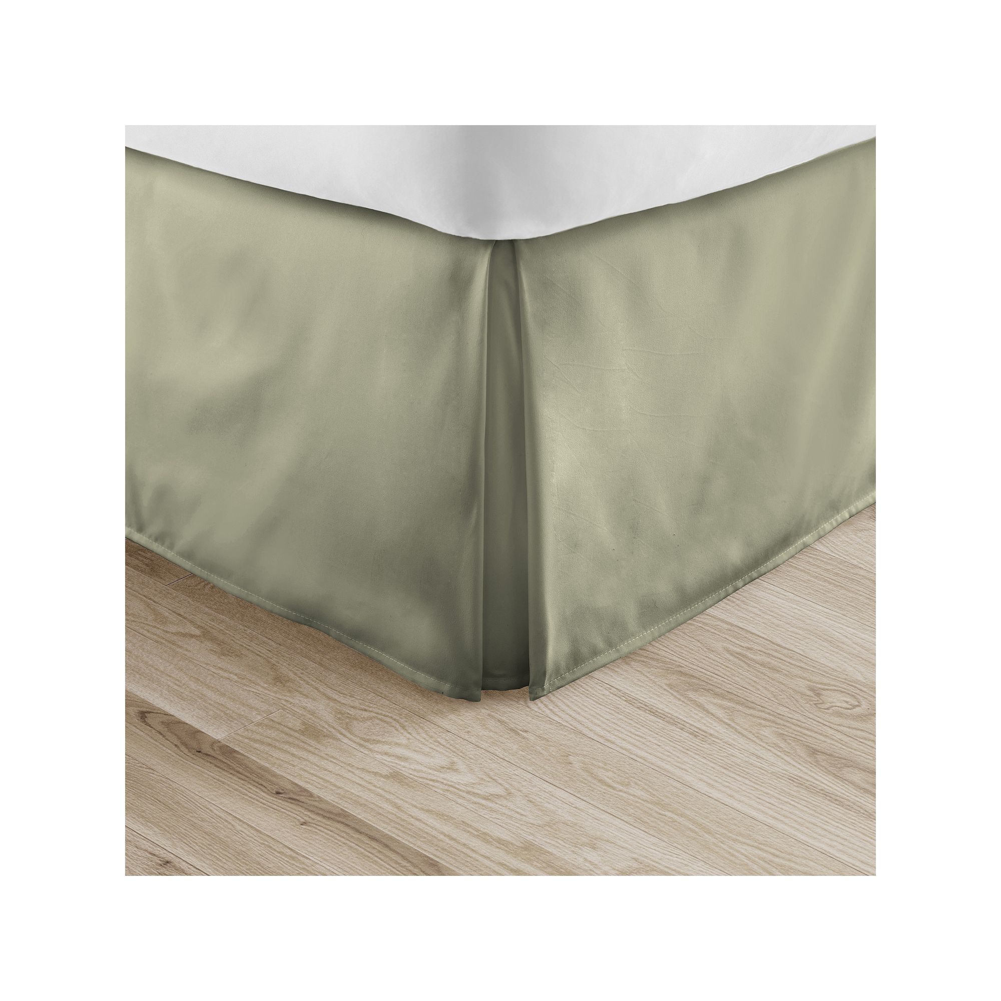 Home Collection Premium Pleated Bed Skirt, Size: California King, Green