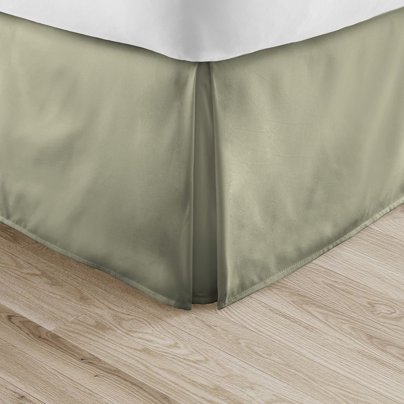 Home Collection Premium Pleated Dust Ruffle Bed Skirt, Green, King