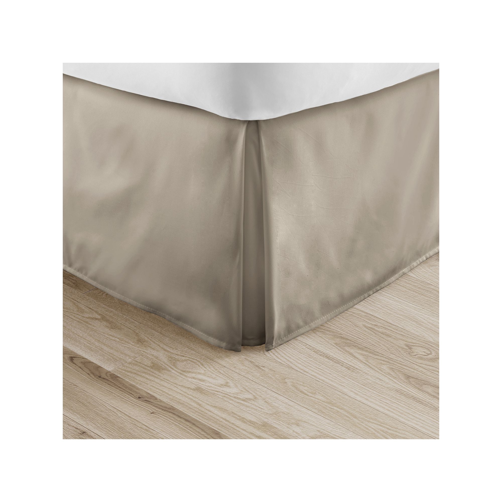 Home Collection Premium Pleated Bed Skirt, Size: Full, Brown