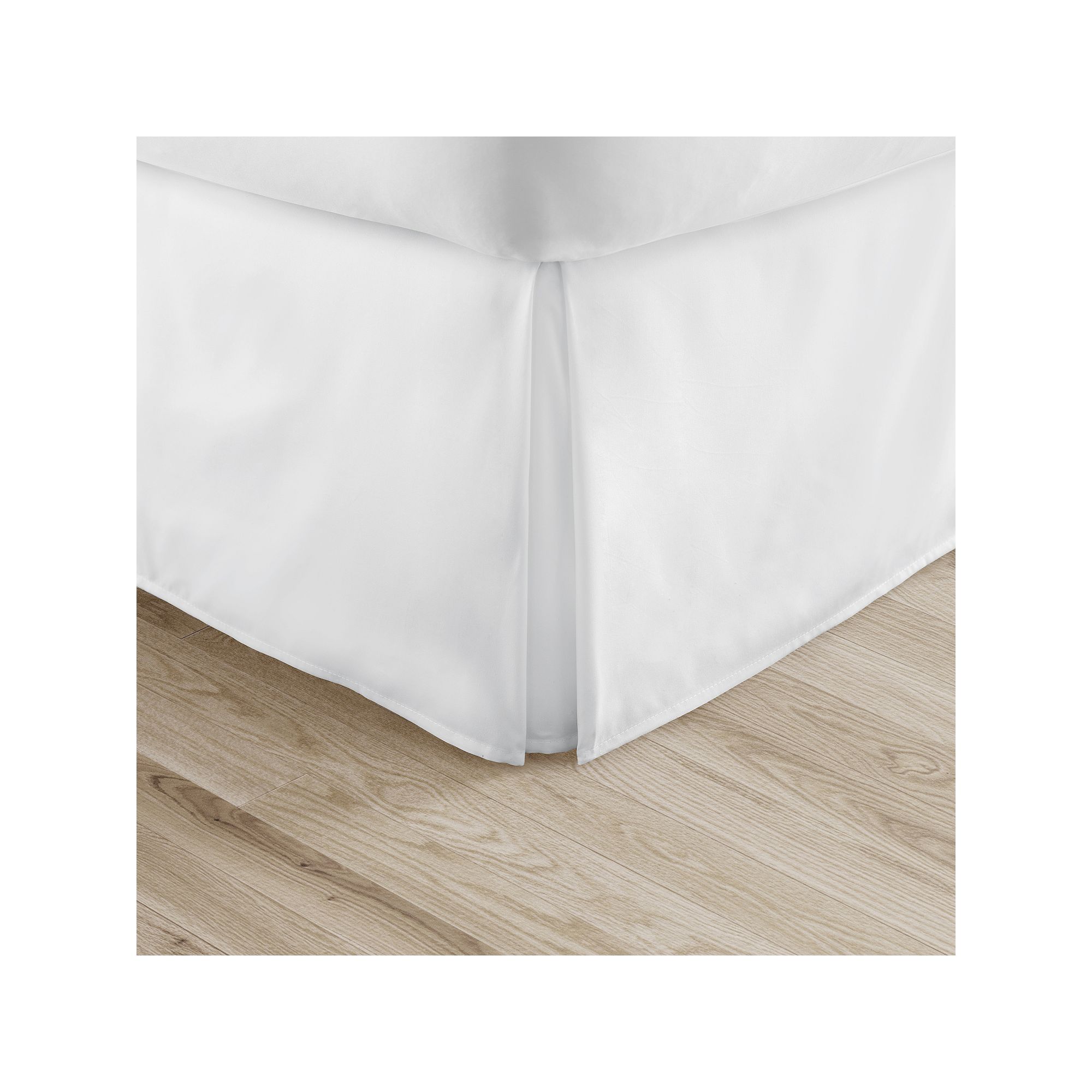 Home Collection Premium Pleated Bed Skirt, Size: California King, White