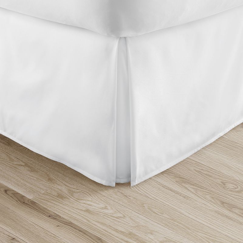 Home Collection Premium Pleated Dust Ruffle Bed Skirt, White, Cal King