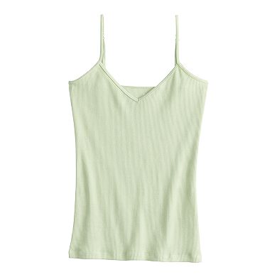 Juniors' SO® V-Neck Ribbed Cami