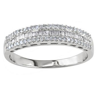 Stella Grace 10k White Gold 1/3 Carat T.W Diamond Anniversary Band Ring