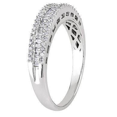 Stella Grace 10k White Gold 1/3 Carat T.W Diamond Anniversary Band Ring 