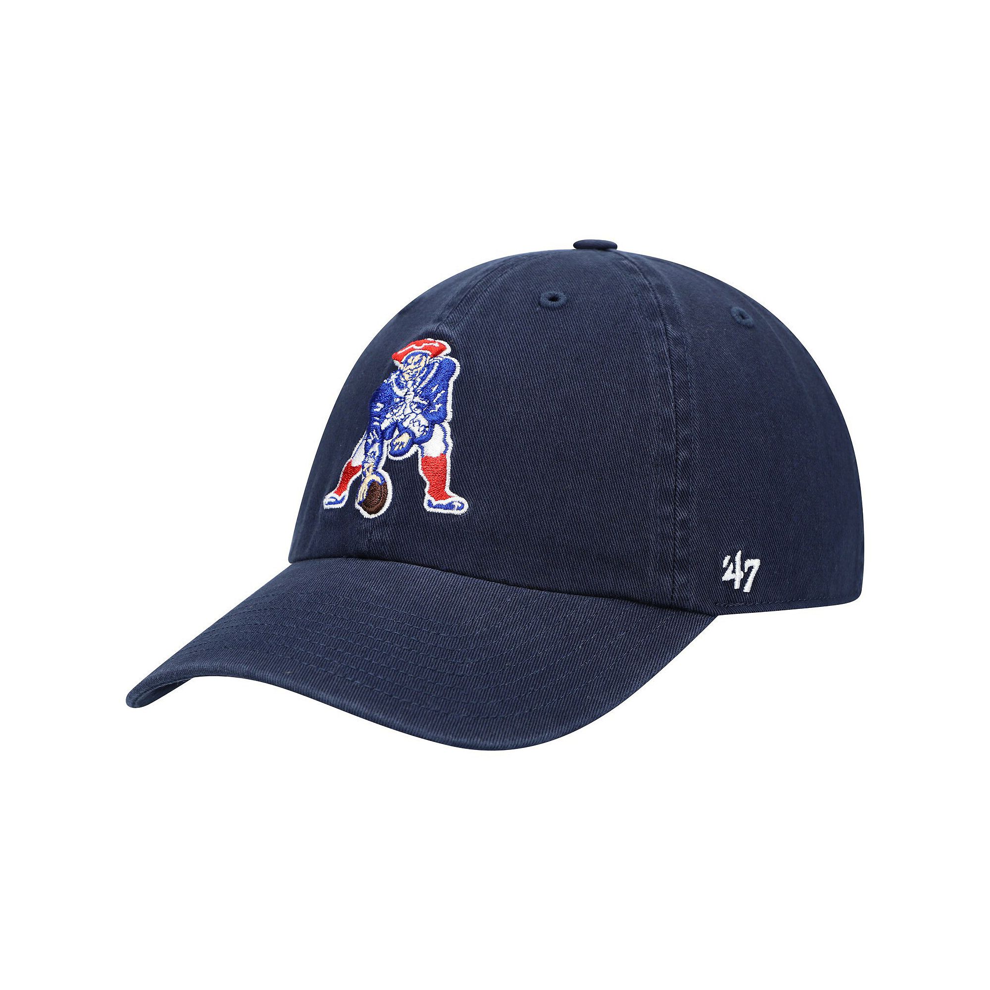 Mens 47 Navy New England Patriots Clean Up Legacy Adjustable Hat, Blue
