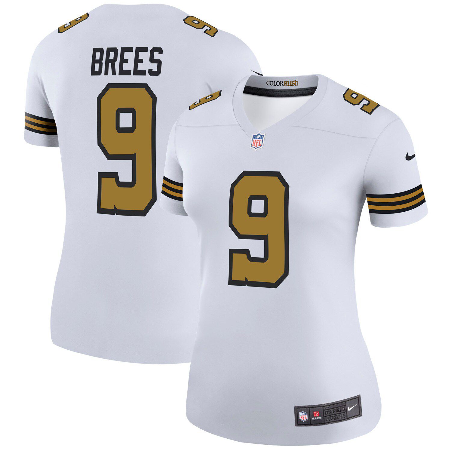 Outerstuff Youth Drew Brees Black New Orleans Saints Mainliner Name & Number T-Shirt