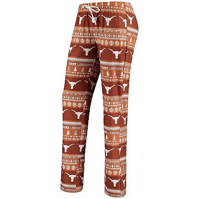 Women's Concepts Sport Texas Orange Texas Longhorns Holiday Long Sleeve T-Shirt & Pants Sleep Set
