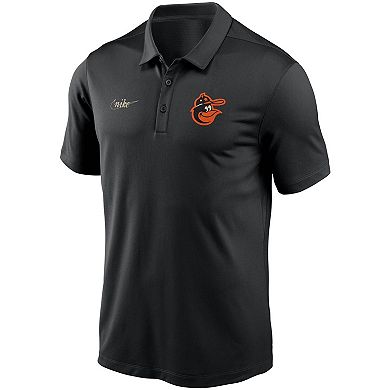 Men's Nike Black Baltimore Orioles Cooperstown Collection Logo Franchise Performance Polo