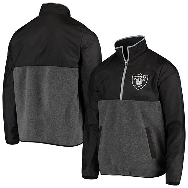  G-III Sports Men's Black/Charcoal Las Vegas Raiders Fast Pace  Reversible Full-Zip Jacket : Sports & Outdoors