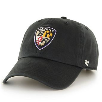 Men's '47 Black Baltimore Ravens Clean Up Alternate Adjustable Hat
